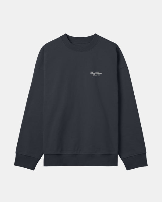 The Essential Script Sweater | Off Black